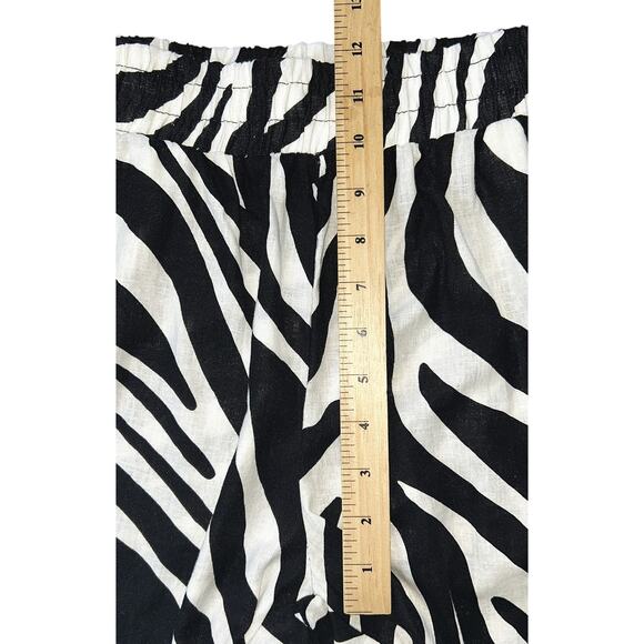 Rachel Zoe Zebra Print Linen Blend Wide-Leg Palazzo Pants Women's XS - Picture 3 of 7